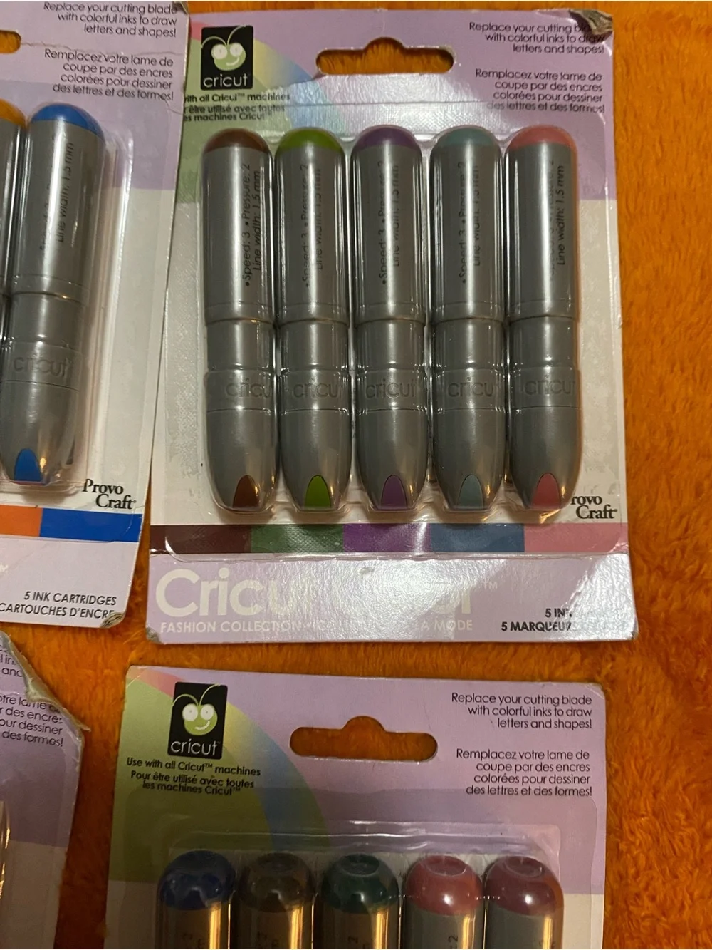 Cricut Color Marker Packs - Silver Bodies with Red, Yellow, Green, Blue, Purple
